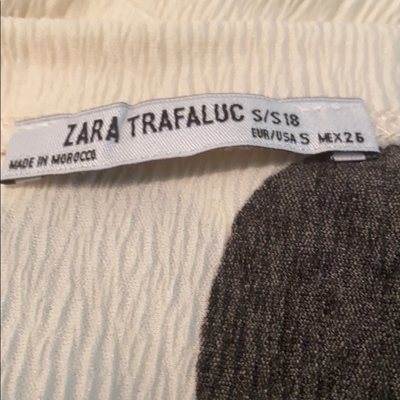 Zara Trafaluc | polka dot | cream black | sleeveless | small | shift | dress - Picture 11 of 13